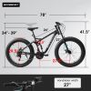 26309 MTB Bicycle  26 inch Mountain Bike,Full-Suspension 21 Speeds Drivetrain with Disc-Brake MTB Bicycle, 26*4" Fat tire Bike for Men or Women.