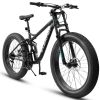 26309 MTB Bicycle  26 inch Mountain Bike,Full-Suspension 21 Speeds Drivetrain with Disc-Brake MTB Bicycle, 26*4" Fat tire Bike for Men or Women.