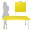 4ft Yellow Portable Folding Table Indoor&Outdoor Maximum Weight 135KG Foldable Table for Camping