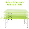 4ft Green Portable Folding Table Indoor&Outdoor Maximum Weight 135KG Foldable Table for Camping