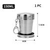 Stainless Steel Folding Cup Portable Outdoor Travel Camping Telescopic Cup Ourdoor Foldable Drinkware 75ml/150ml/250ml