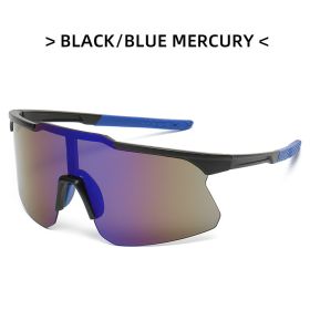 Fashion Riding Cycling Sunglasses Sports Bicycle Glasses Goggles Mountain Bike Glasses Men's Women Outdoor Lens UV400 Eyewear (Lens Color: black blue mercury)