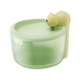 Aiwo wireless water dispenser, cat intelligent water dispenser, induction filtration water feeder, one piece wholesale, cross-border (colour: Little Bear Wireless Water Dispenser - Green)