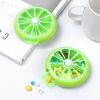 1pc Cute Fruit Shape Medicine Box; Portable Rotating Pill Box For Outdoor Travel Camping Household