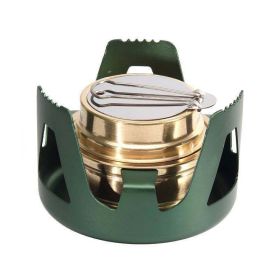 NEWTAG Mini Portable Alcohol Stove; Outdoor Camping Accessories (Color: Green)