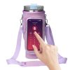 Water Bottle Carrier Bag with Touch Screen Phone Pocket for Stanley 40oz Tumbler