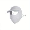 1 Sun Protection Fishing Hat Foldable Ponytail Hat Outdoor Ice Silk Breathable Sunscreen Full Face With Hood Camping