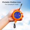 Portable Adjustable 26ft Travel Clothesline Camping Clothes Line, Laundry Dry Rope For Outdoor Fishing Camping And Indoor